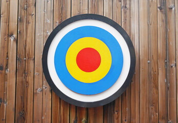 target on wooden board