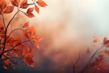  autumn leaves background with copy space