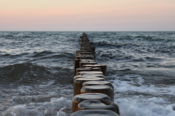 Bilder am Strand und Sonnenuntergang