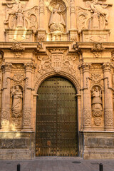 Fototapeta premium Architectural feature in the facade of the Church of Mercy in Murcia, Spain