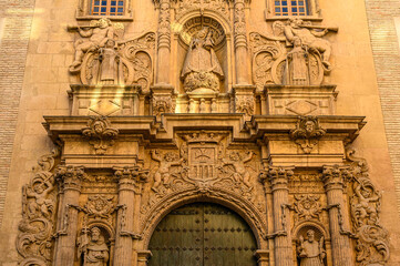 Obraz premium Architectural feature in the facade of the Church of Mercy in Murcia, Spain