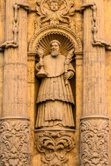 Obraz premium Architectural feature in the facade of the Church of Mercy in Murcia, Spain