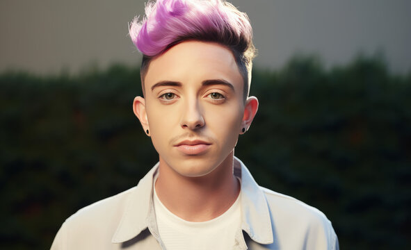 Proud Transgender Identity: Confident Transman's Portrait