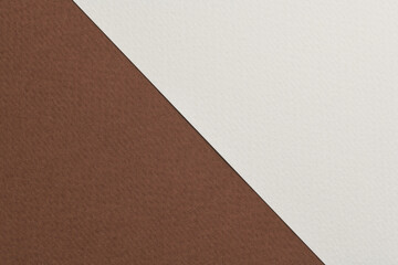Rough kraft paper background, paper texture brown white colors. Mockup with copy space for text.