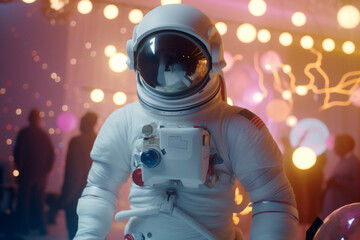 astronaut dj at the party