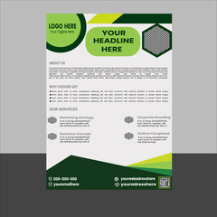 Modern flyer, brochure template design for business
