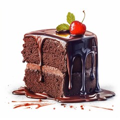 Closeup of chocolate cake 