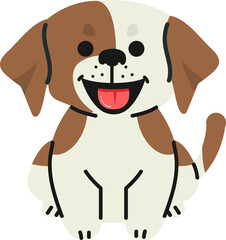 Funny puppy dog cartoon vector