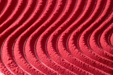 pink red pigment swatch, powder texture, dip powder