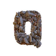 Stones & Bricks 3D Alphabet or Lettering