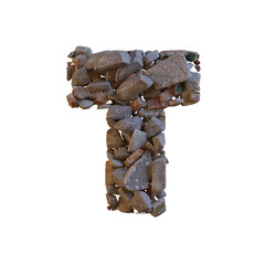 Stones & Bricks 3D Alphabet or Lettering