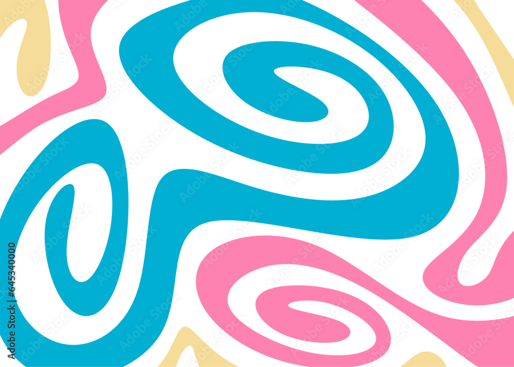 Poster abstract background with colorful curly lines pattern