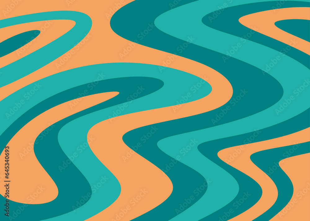 Poster abstract background with colorful and gradient wavy lines pattern
