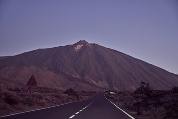 Road against mountains in nature