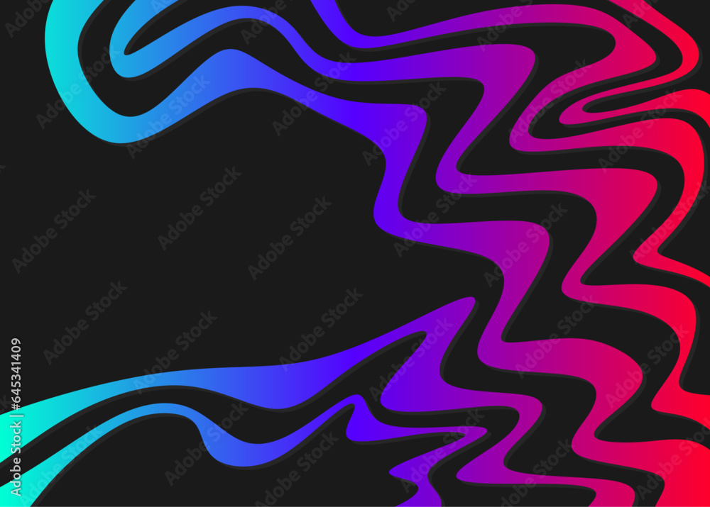 Aufkleber abstract background with gradient color wavy line pattern and with some copy space area