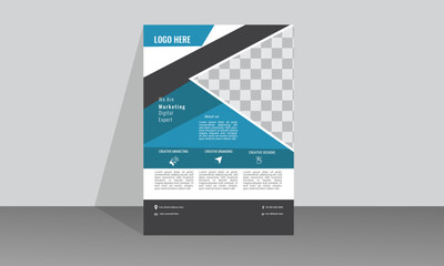  modern business flyer  and editable template design  advertise company  See Less
