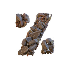 Stones & Bricks 3D Alphabet or Lettering
