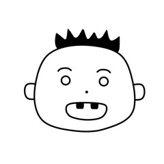 vector abstract face image with uniqueness and humor