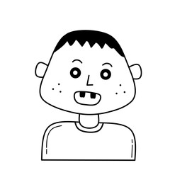 vector abstract face image with uniqueness and humor