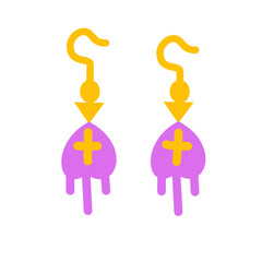 earring vector icon