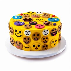  Emoji cake white backround 