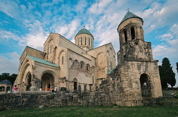 Bagrati cathedral in Kutaisi, a masterpiece of medieval Georgian architecture - year 2023 - obrazy, fototapety, plakaty