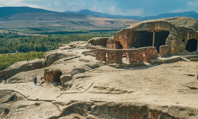 An ancient rock-hewn town Uplistsikhe in eastern Georgia,one of the oldest urban settlements in the country. 