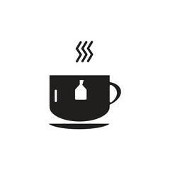 tea mug vector icon line template