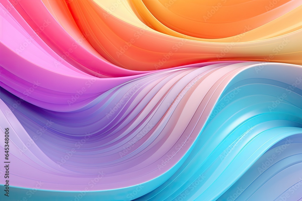 Poster vivid colorful fractal. futuristic decoration, mesmerizing element for science and art enthusiasts.