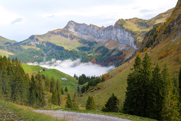 Horseshoe mountain range in Switzerland, near Lucerne