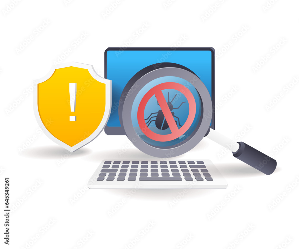 Poster search for malware viruses in computer systems