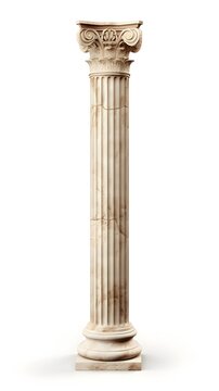 antique column isolated on white