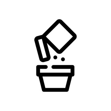 pouring seeds into pot icon clip art preview