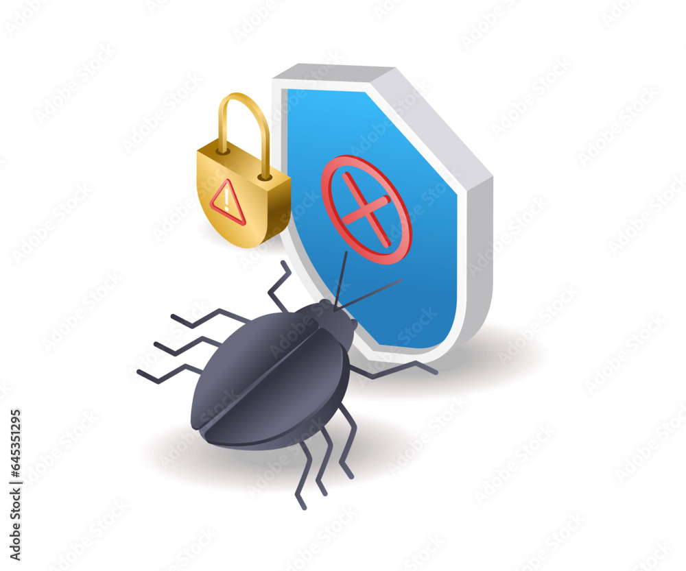 Aufkleber Malware viruses attack system security