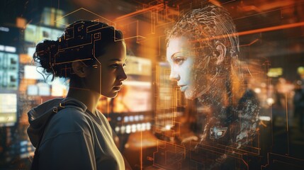AI Revolution: Imagining Tomorrow's Industries - obrazy, fototapety, plakaty