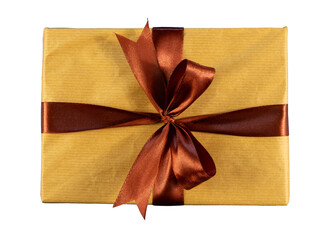 gift box with brown ribbon element