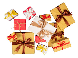 elegance pattern with gift boxes isolated