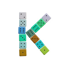 Casino Dice Game 3D Alphabet or Lettering