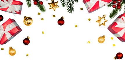 Christmas decoration frame copy space