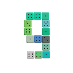 Casino Dice Game 3D Alphabet or Lettering