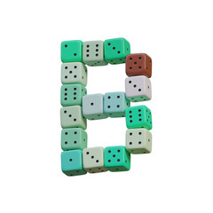 Casino Dice Game 3D Alphabet or Lettering