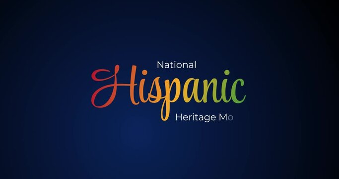 Hispanic National Heritage Month in September and October. Hispanic and Latino culture. Latin American animation 4k