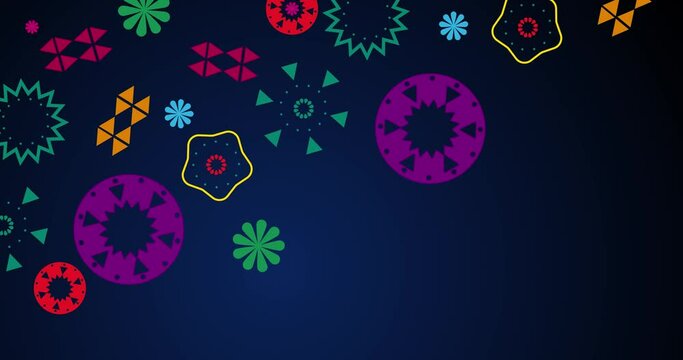 Hispanic National Heritage Month in September and October. Hispanic and Latino culture. Latin American animation 4k