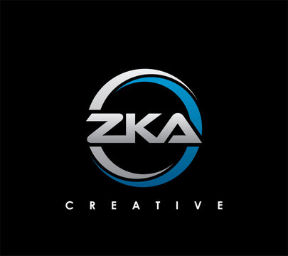 ZKA Letter Initial Logo Design Template Vector Illustration