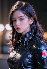 Science Fiction Cyberpunk Girl Portrait