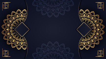 luxury background, with golden mandala ornament