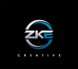 ZKE Letter Initial Logo Design Template Vector Illustration