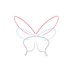 Butterfly wings vector graphic, Hand drawn butterfly wings