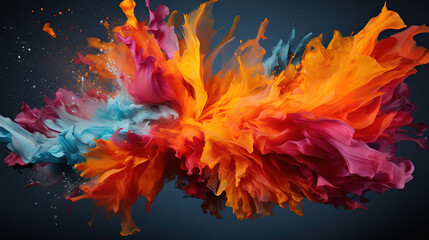 Color explosion background. Generative Ai