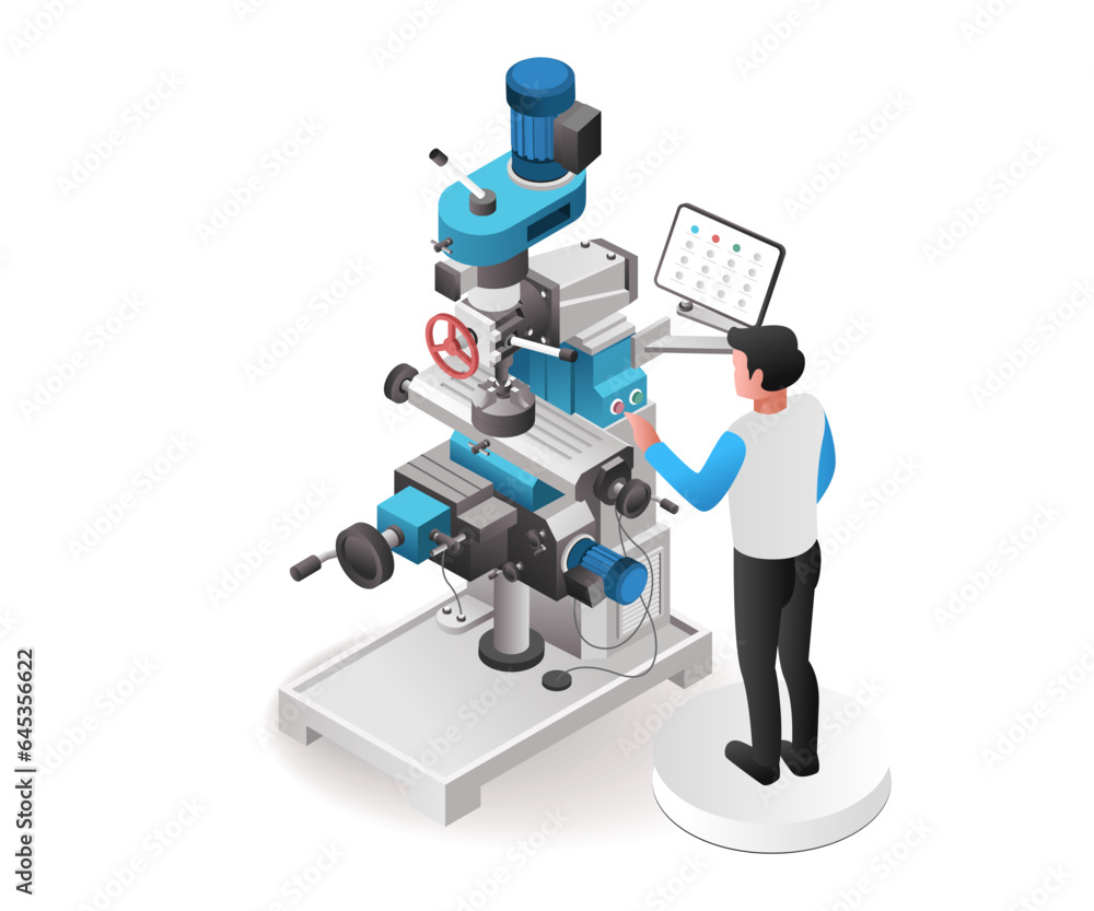 Poster automatic professional cnc machine operator